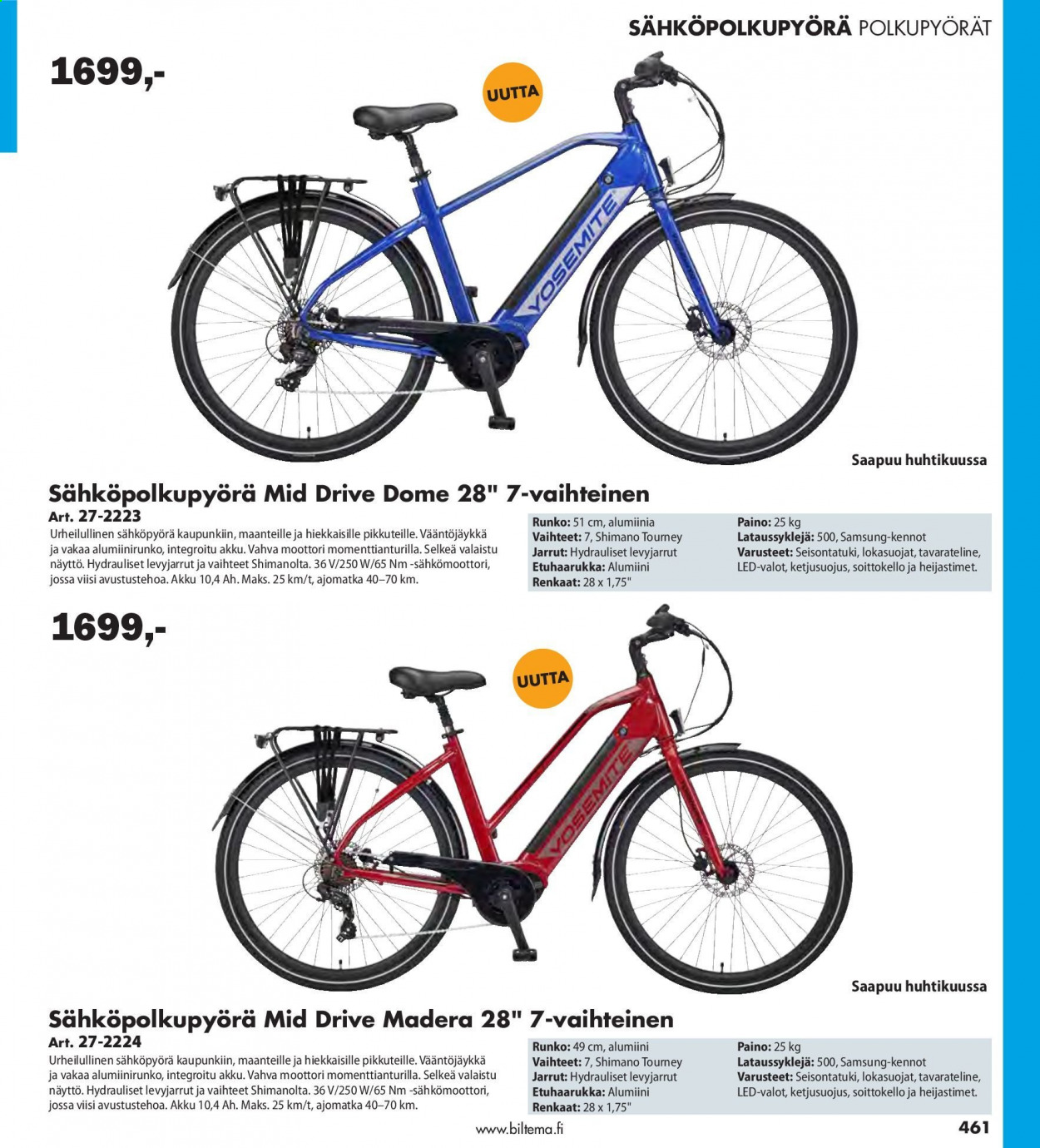 thumbnail - Biltema tarjoukset  - Tarjoustuotteet - Samsung, Shimano, polkupyörä, renkaat. Sivu 461.