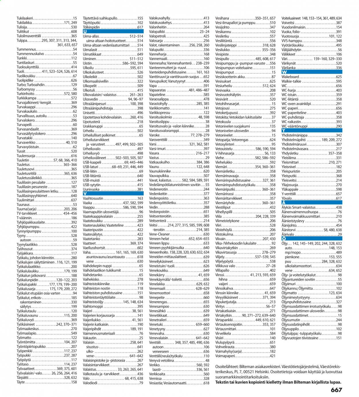Biltema tarjoukset. Sivu 667