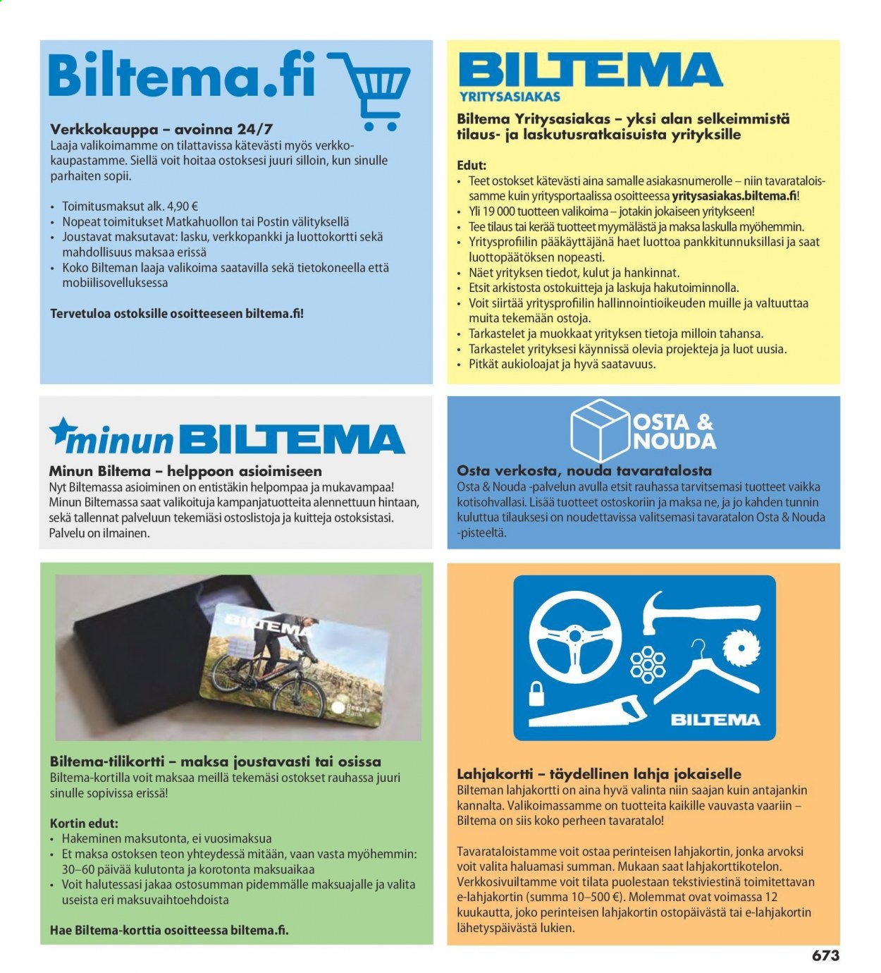 Biltema tarjoukset. Sivu 673