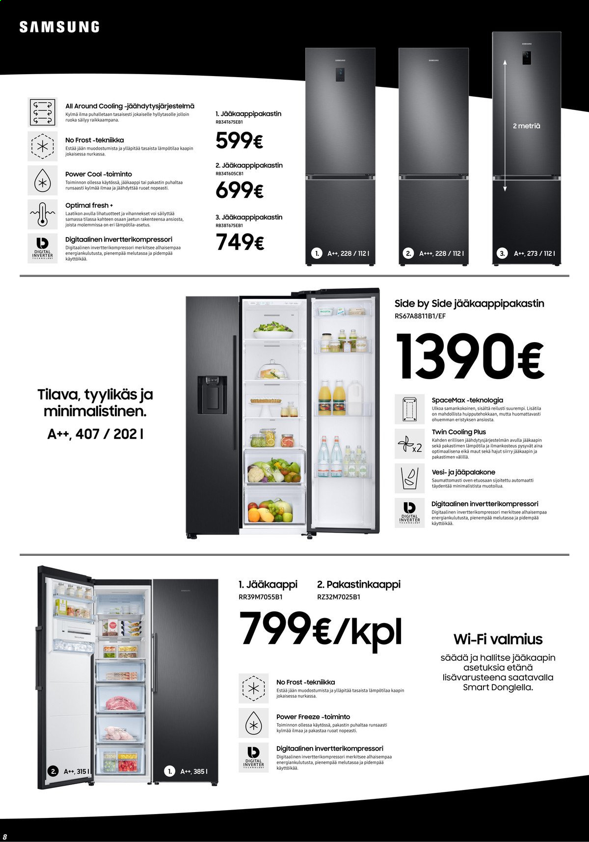 thumbnail - Veikon Kone tarjoukset  - 01.03.2021 - 07.03.2021 - Tarjoustuotteet - Samsung, jääkaappi, jääkaappipakastin. Sivu 8.
