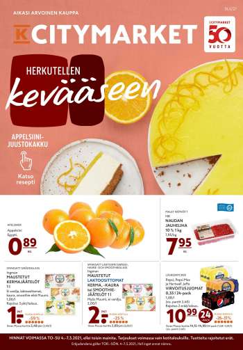 K-citymarket tarjoukset  - 04.03.2021 - 07.03.2021.