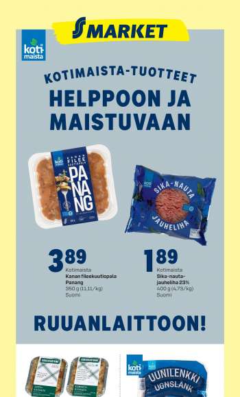 S-market tarjoukset  - 04.03.2021 - 07.03.2021.