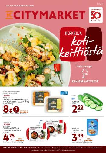K-citymarket tarjoukset  - 08.03.2021 - 10.03.2021.