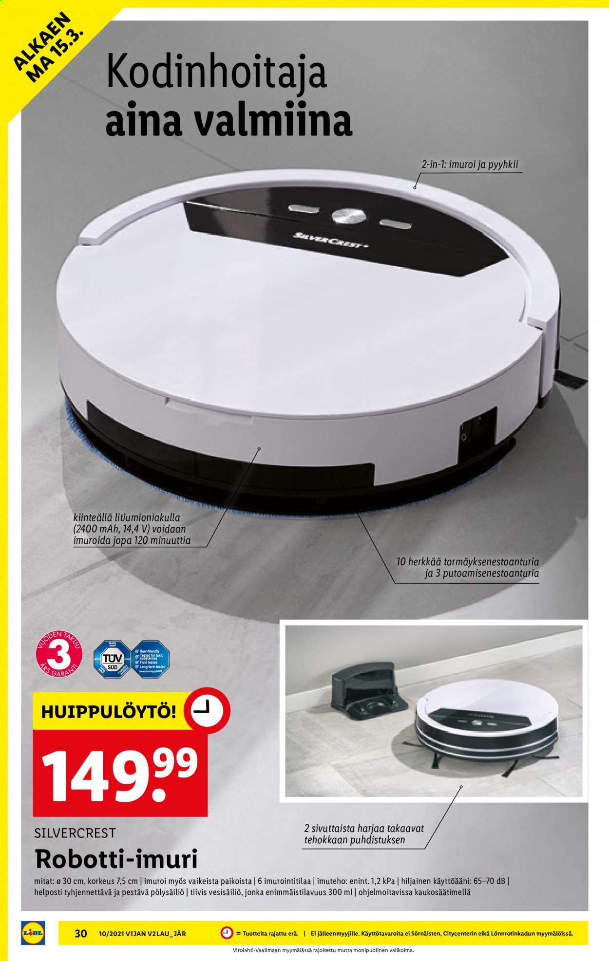 Lidl tarjoukset - 11.03.2021 - 17.03.2021. Sivu 30