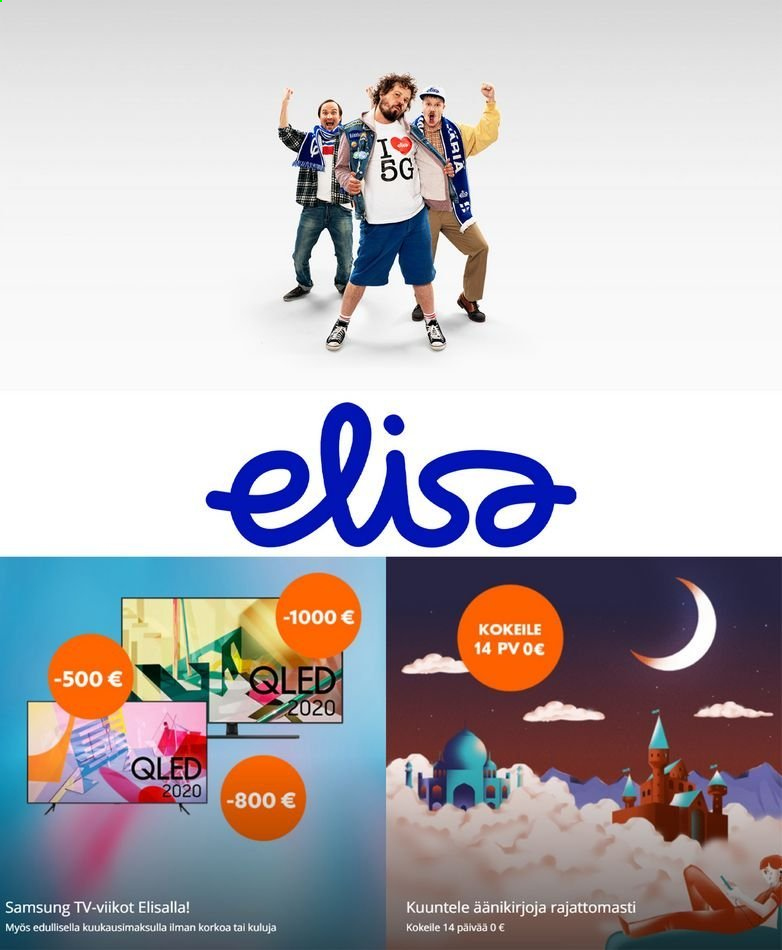thumbnail - Elisa tarjoukset  - Tarjoustuotteet - Samsung, QLED TV, TV. Sivu 1.