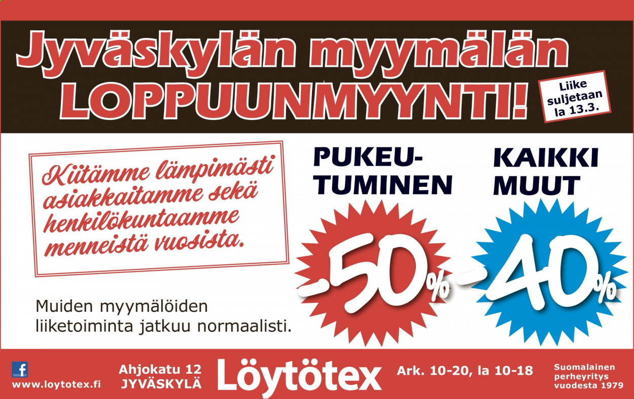 Löytötex tarjoukset - 10.03.2021 - 13.03.2021. Sivu 1