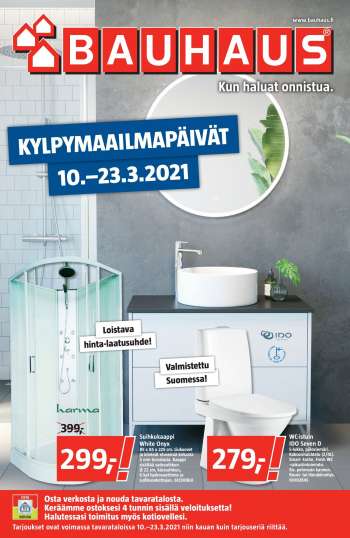 Bauhaus tarjoukset  - 10.03.2021 - 23.03.2021.