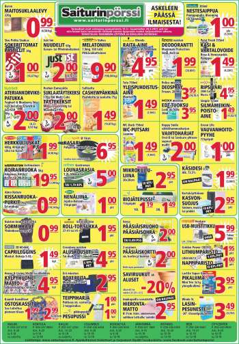 Saiturinpörssi tarjoukset  - 14.03.2021 - 20.03.2021.