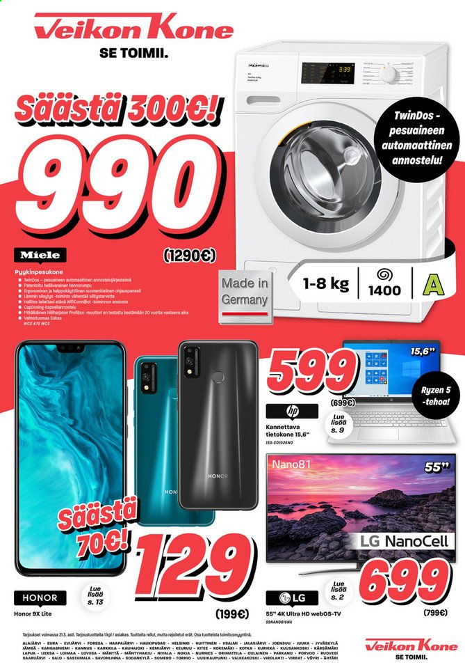 Veikon Kone tarjoukset - 15.03.2021 - 21.03.2021. Sivu 1