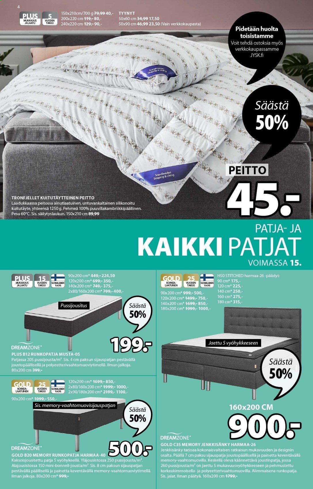 JYSK tarjoukset - 15.03.2021 - 21.03.2021. Sivu 4