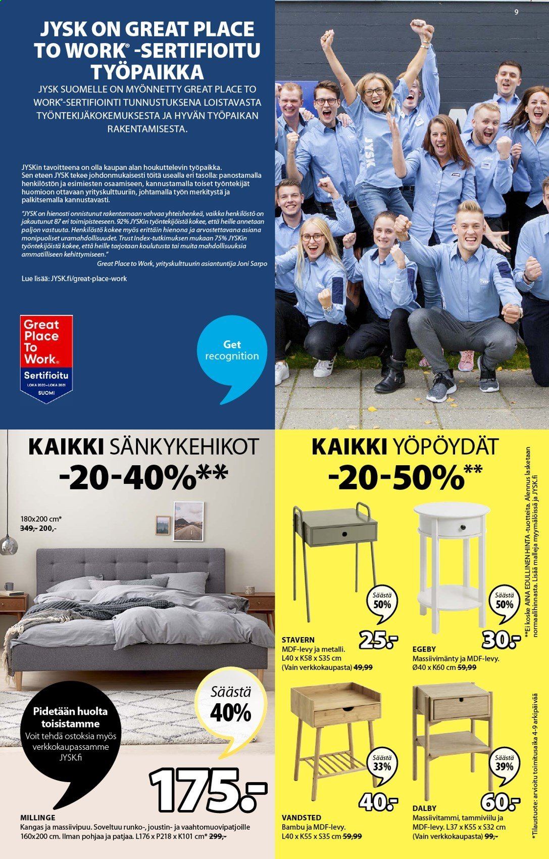 JYSK tarjoukset - 15.03.2021 - 21.03.2021. Sivu 9