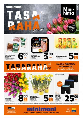 Minimani tarjoukset  - 17.03.2021 - 21.03.2021.