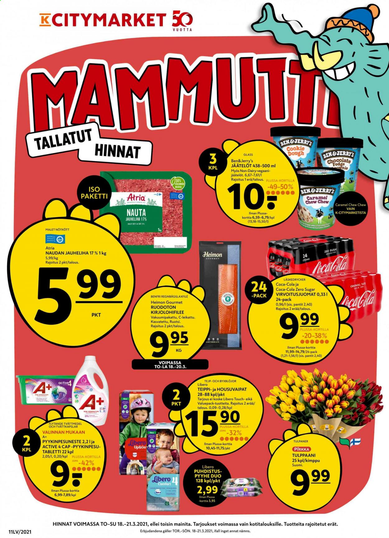 K-citymarket tarjoukset - 18.03.2021 - 21.03.2021. Sivu 1
