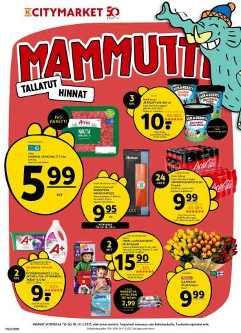 K-citymarket tarjoukset  - 18.03.2021 - 21.03.2021.