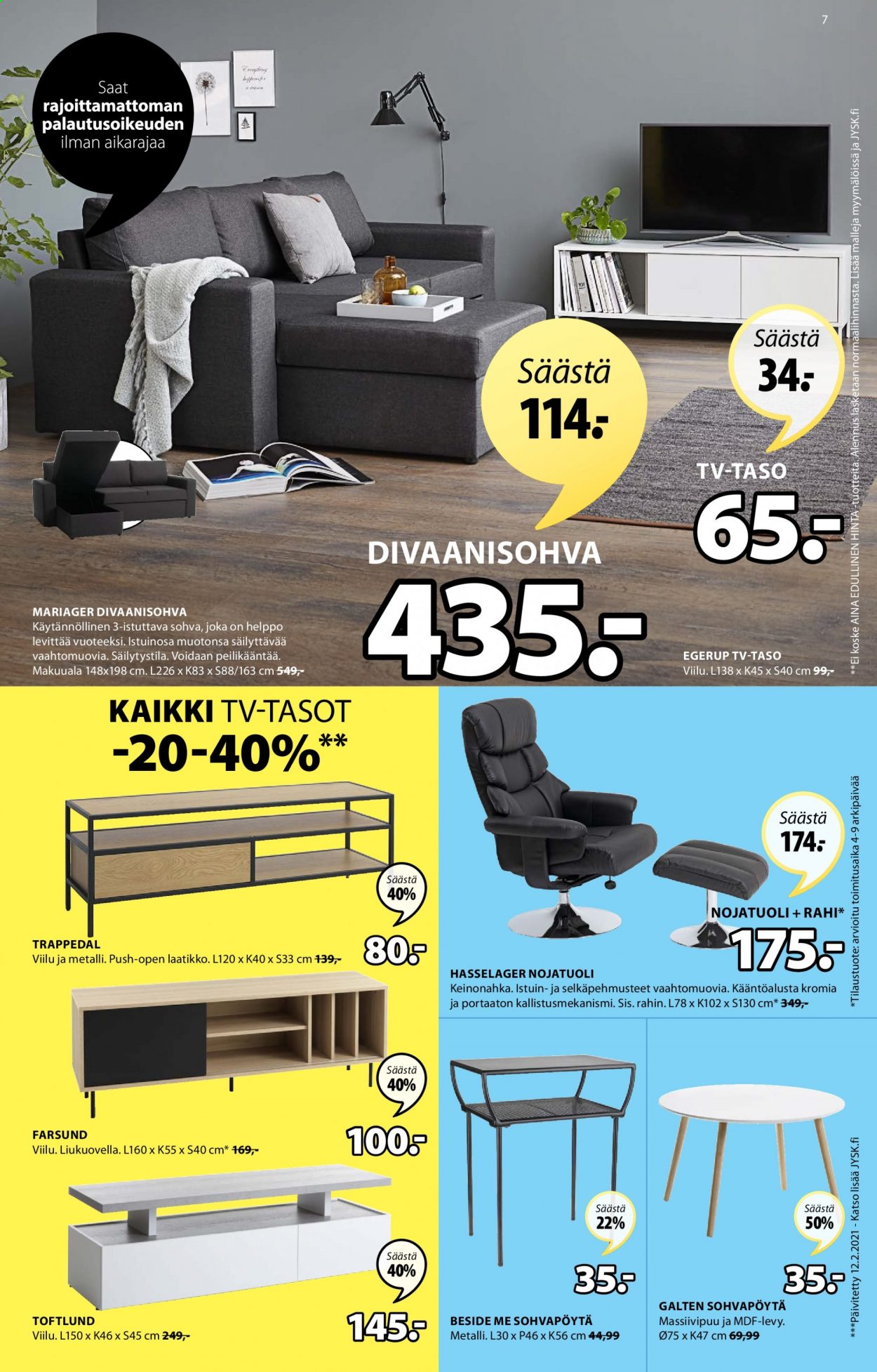 JYSK tarjoukset - 22.03.2021 - 04.04.2021. Sivu 7