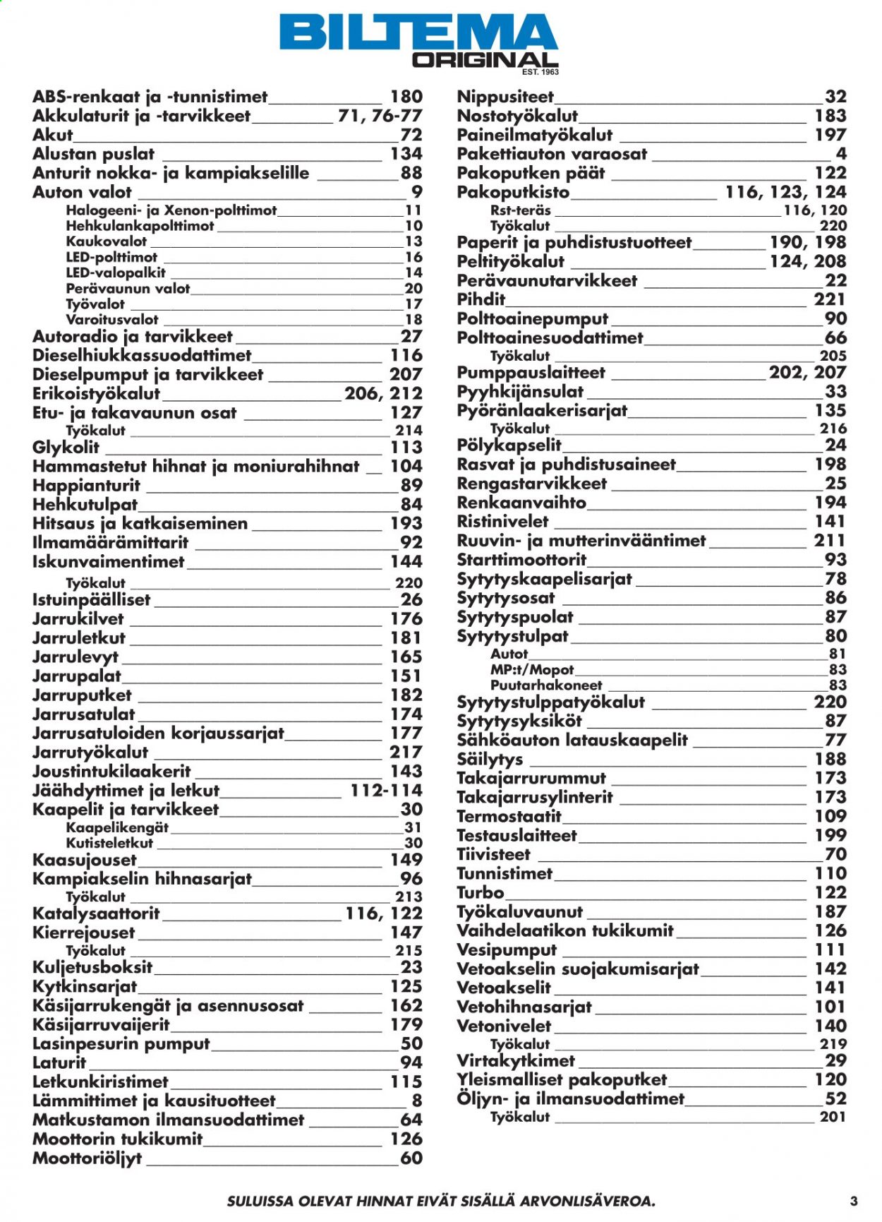 Biltema tarjoukset. Sivu 3