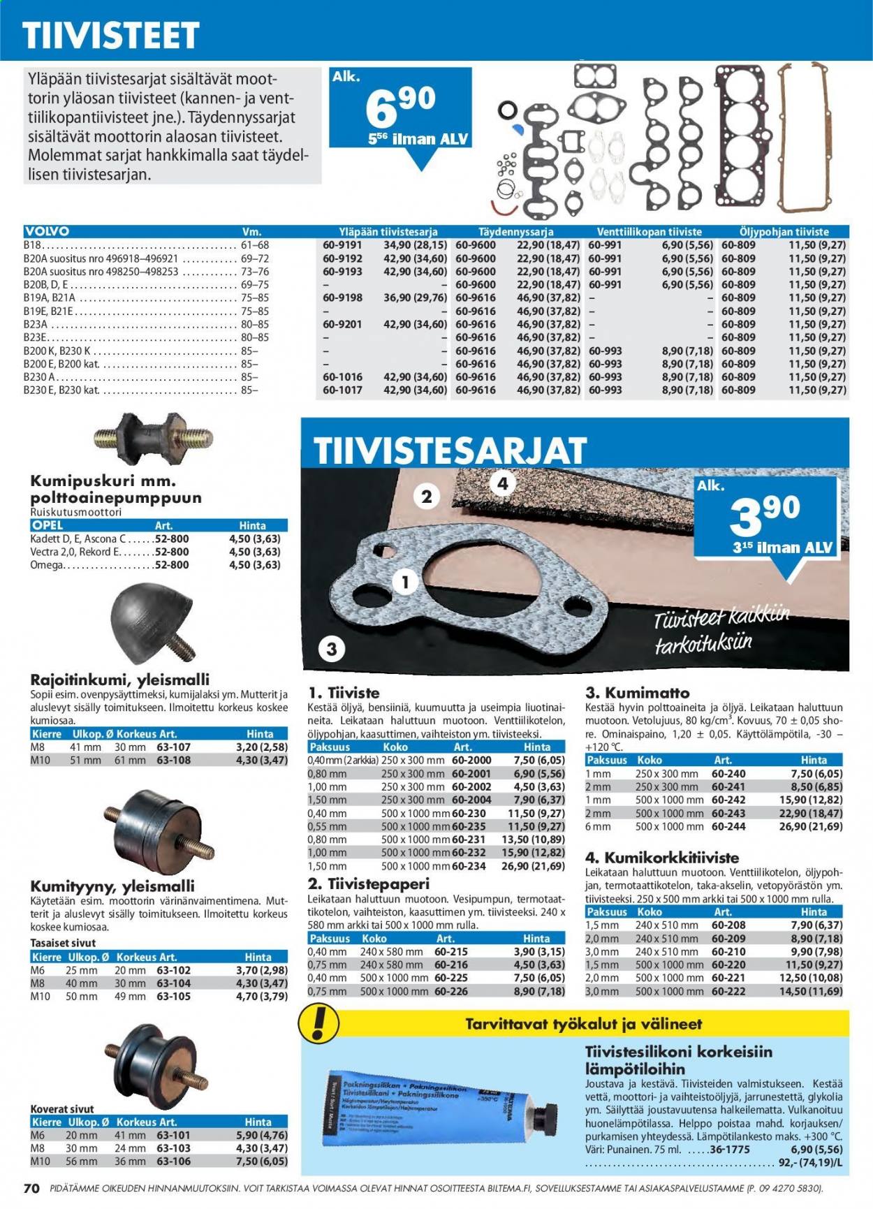 Biltema tarjoukset. Sivu 70