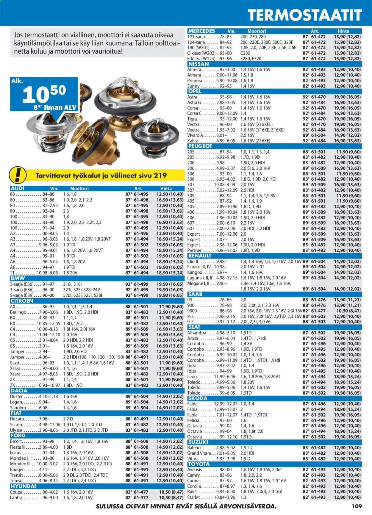 Biltema tarjoukset. Sivu 109