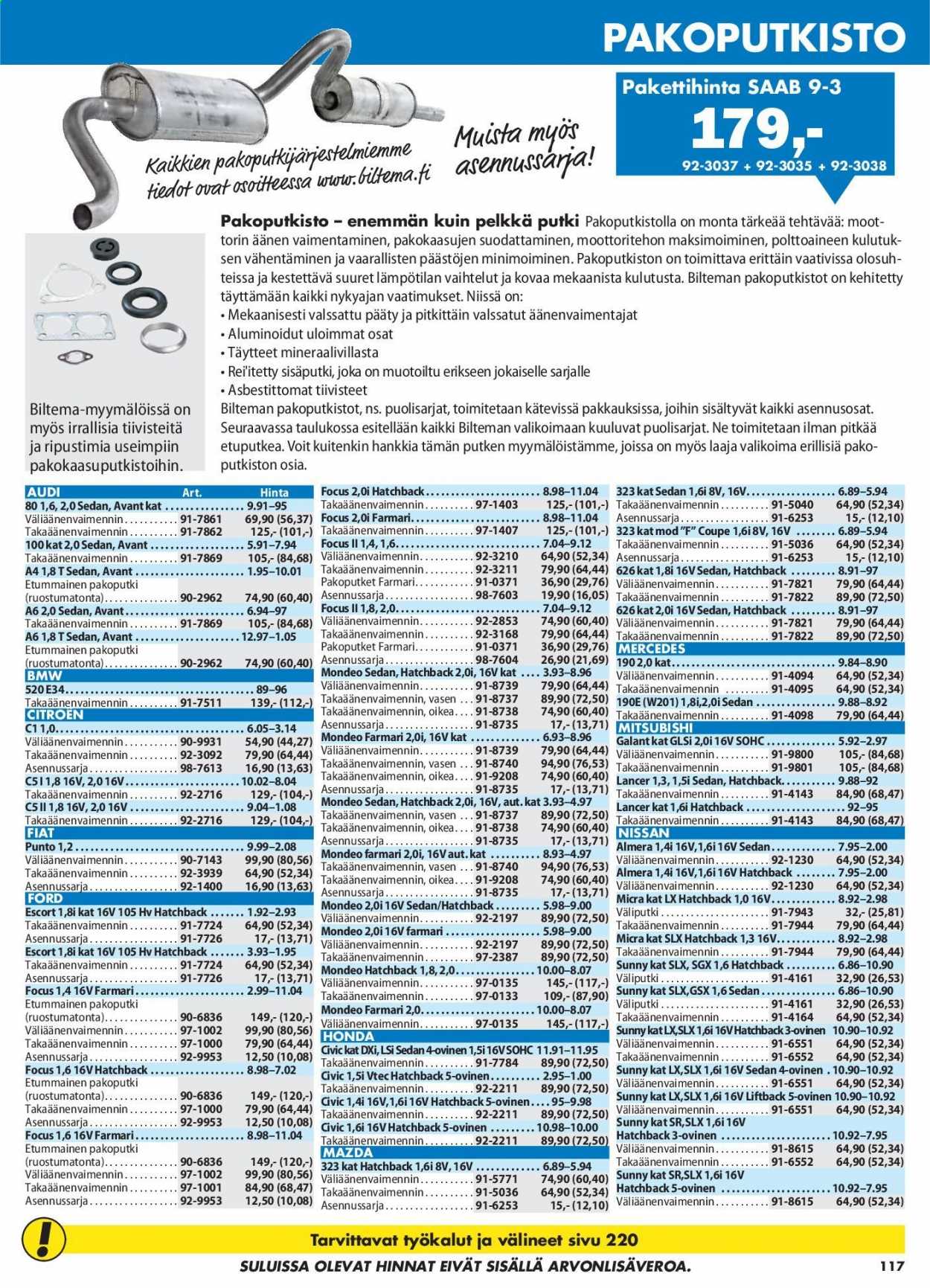 Biltema tarjoukset. Sivu 117