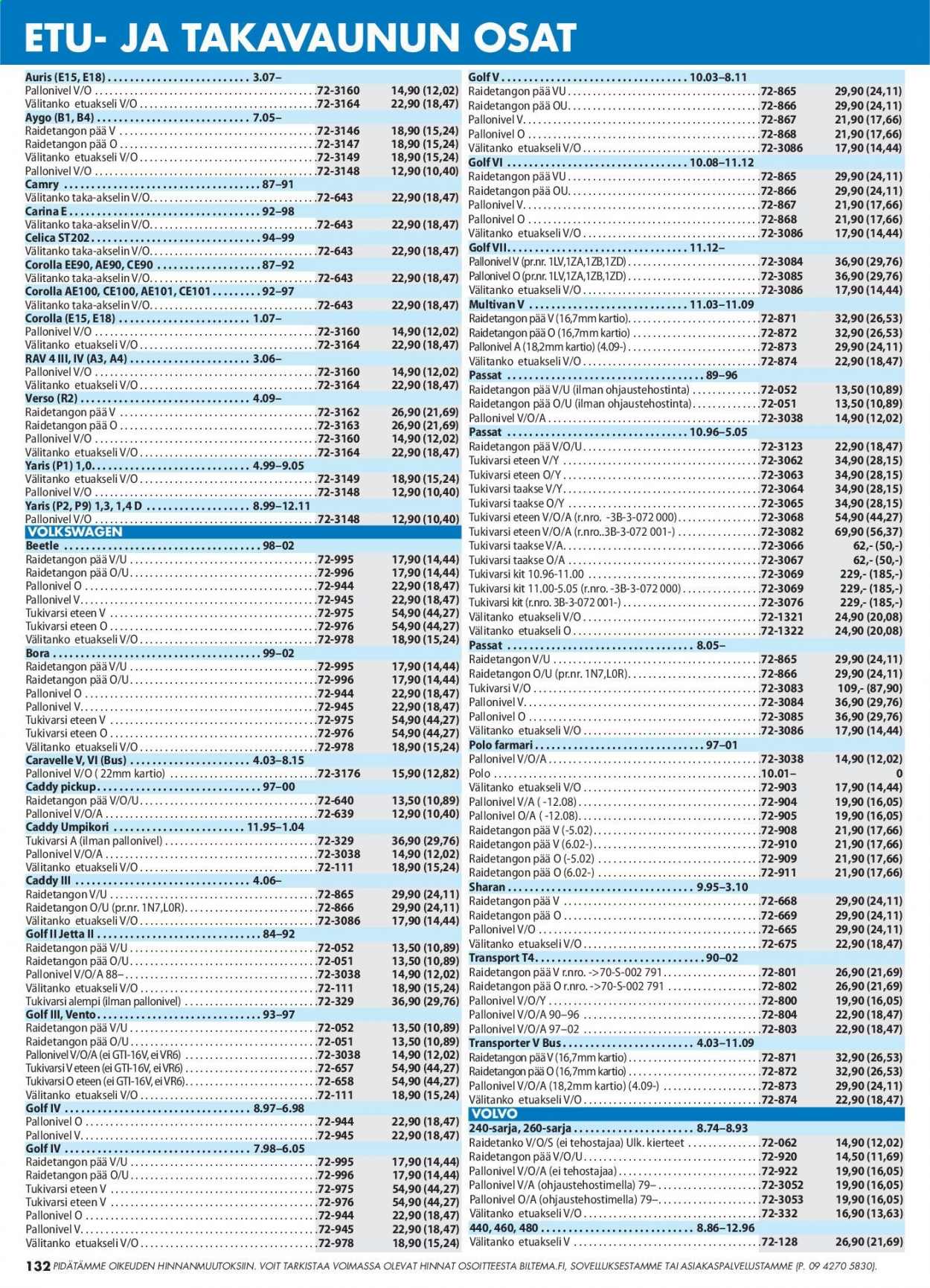 Biltema tarjoukset. Sivu 132