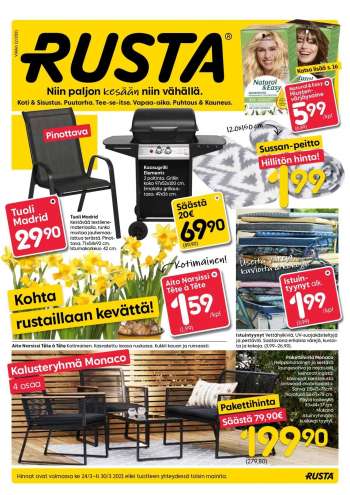 Rusta tarjoukset  - 24.03.2021 - 30.03.2021.