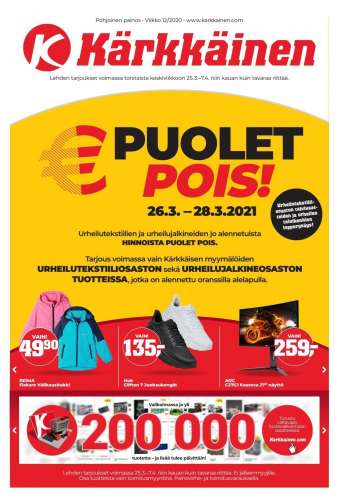 Kärkkäinen tarjoukset  - 26.03.2021 - 28.03.2021.