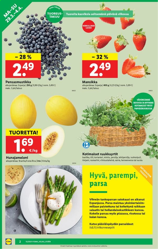 Lidl tarjoukset - 29.03.2021 - 07.04.2021. Sivu 2