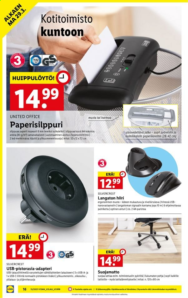 Lidl tarjoukset - 29.03.2021 - 07.04.2021. Sivu 16