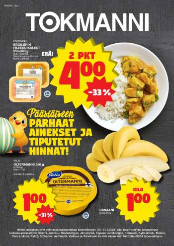 Tokmanni tarjoukset  - 29.03.2021 - 31.03.2021.