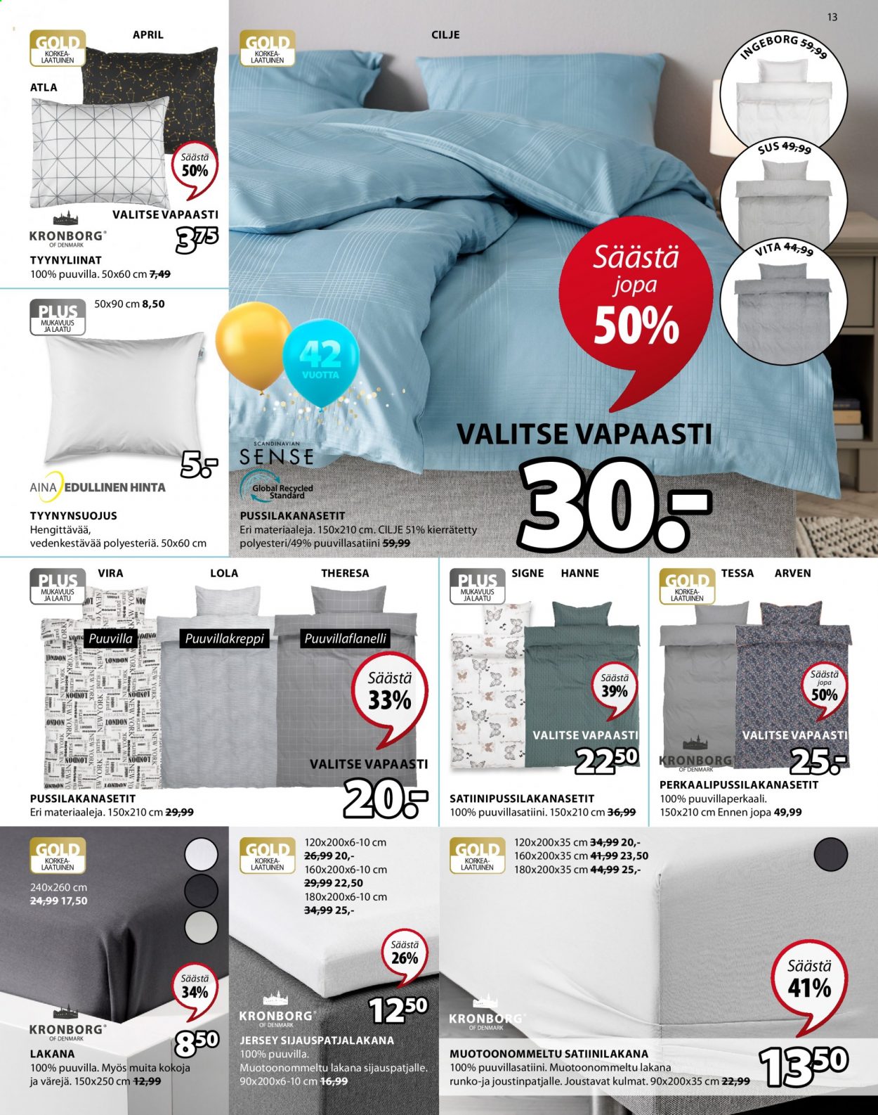 JYSK tarjoukset - 29.03.2021 - 11.04.2021. Sivu 13