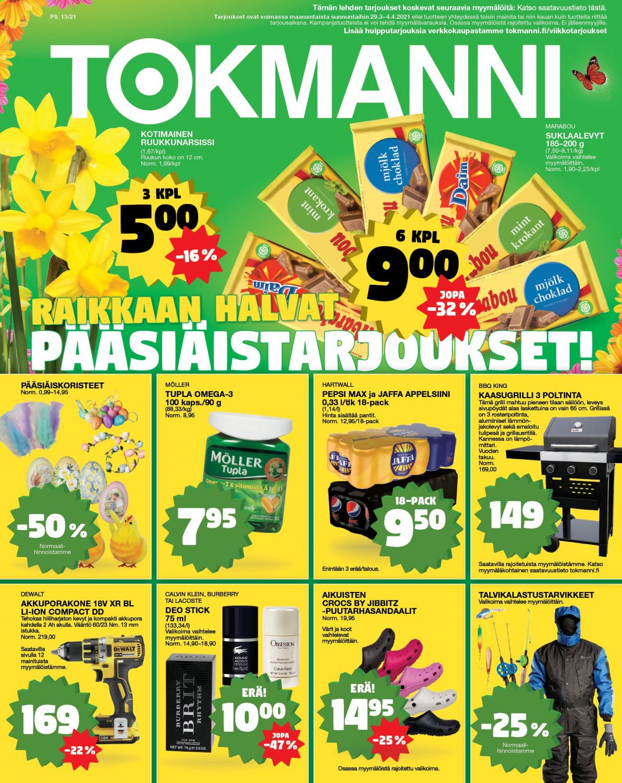 Tokmanni tarjoukset - 29.03.2021 - 04.04.2021. Sivu 1