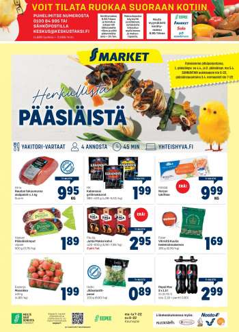 S-market tarjoukset  - 30.03.2021 - 05.04.2021.