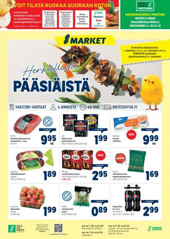S-market tarjoukset  - 30.03.2021 - 05.04.2021.