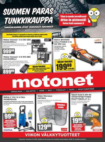 Motonet tarjoukset  - 31.03.2021 - 11.04.2021.