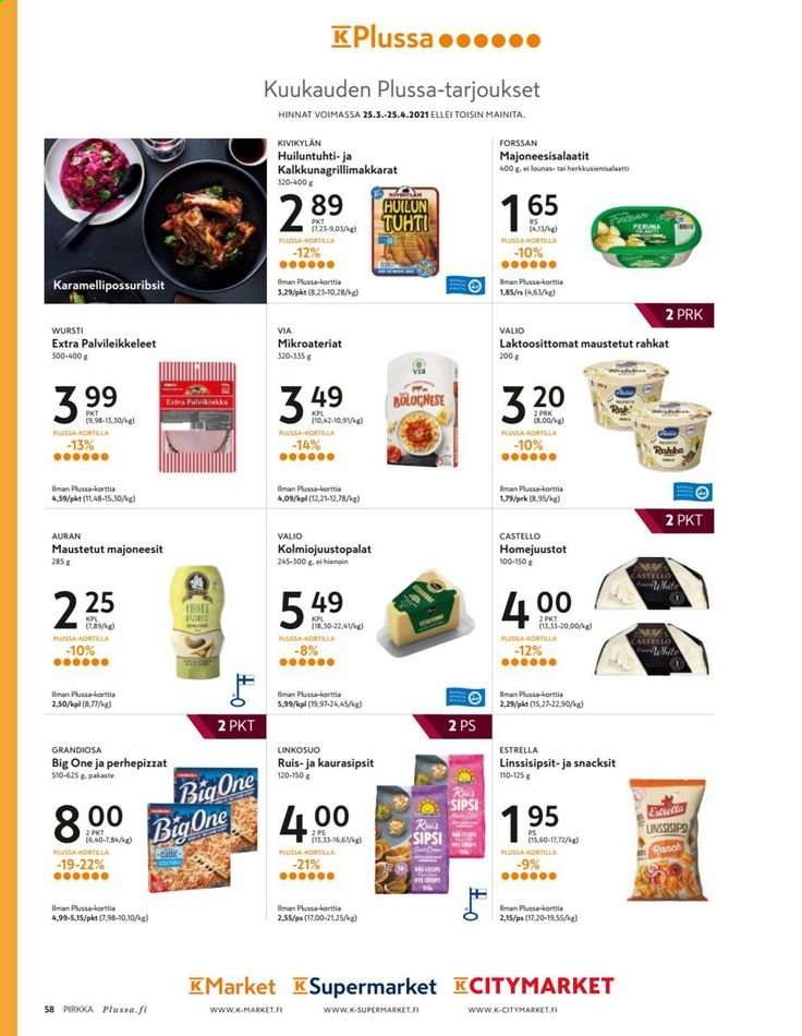 K-market tarjoukset - 31.03.2021 - 27.04.2021. Sivu 58