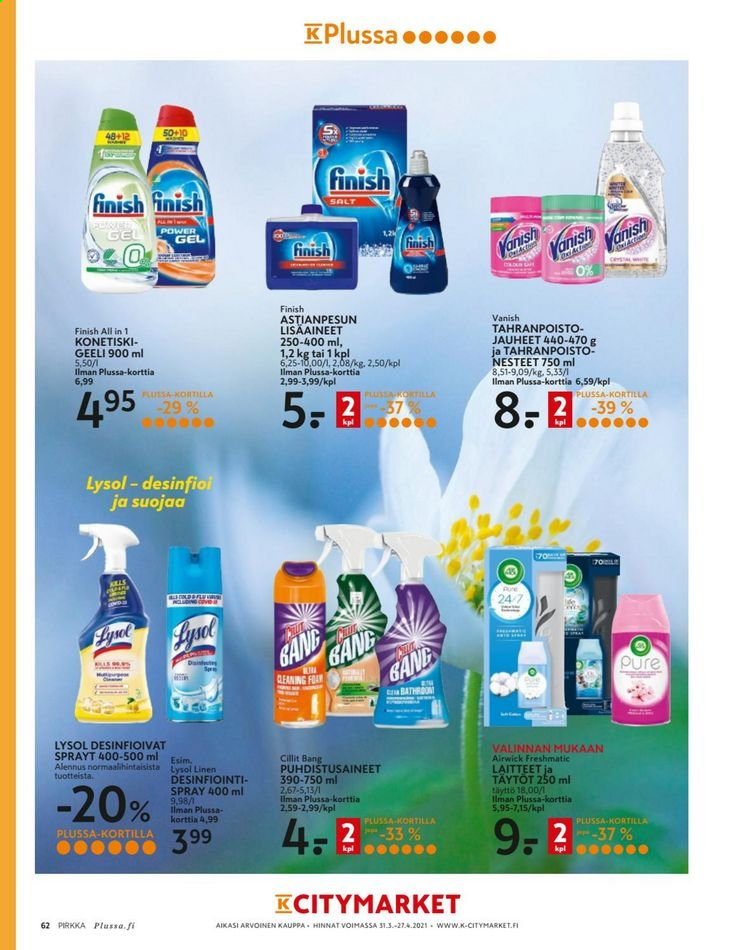 K-market tarjoukset - 31.03.2021 - 27.04.2021. Sivu 62