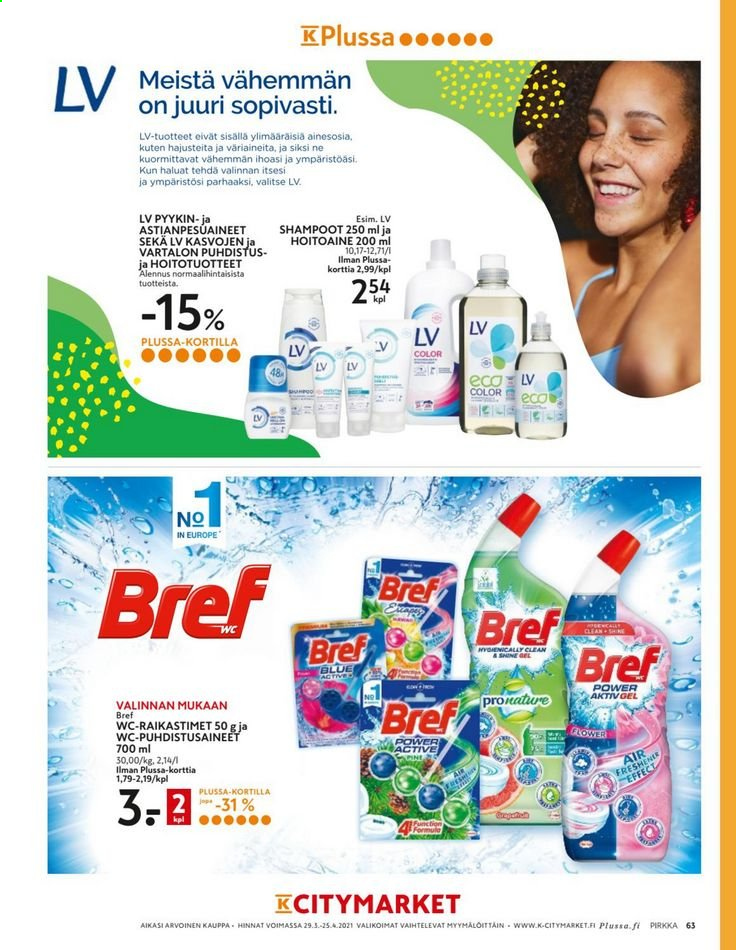 K-market tarjoukset - 31.03.2021 - 27.04.2021. Sivu 63