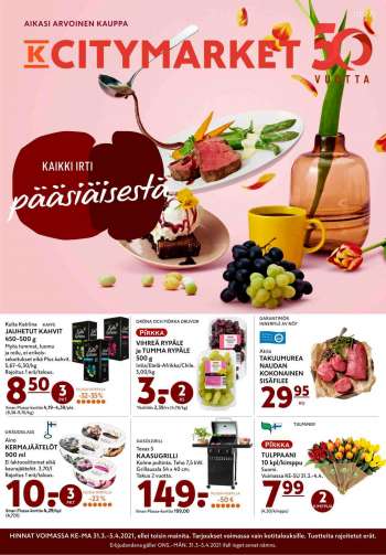 K-citymarket tarjoukset  - 31.03.2021 - 05.04.2021.