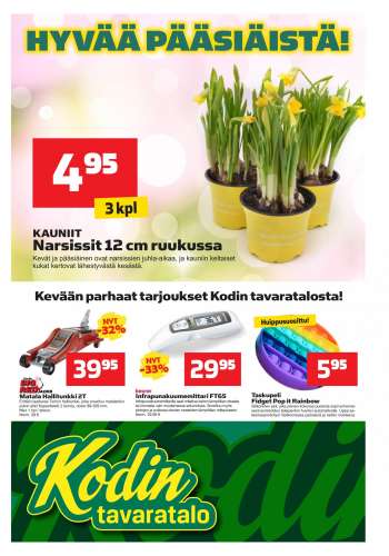 Kodintavaratalo tarjoukset  - 29.03.2021 - 11.04.2021.