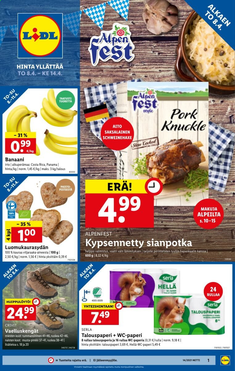 Lidl tarjoukset - 08.04.2021 - 14.04.2021. Sivu 1
