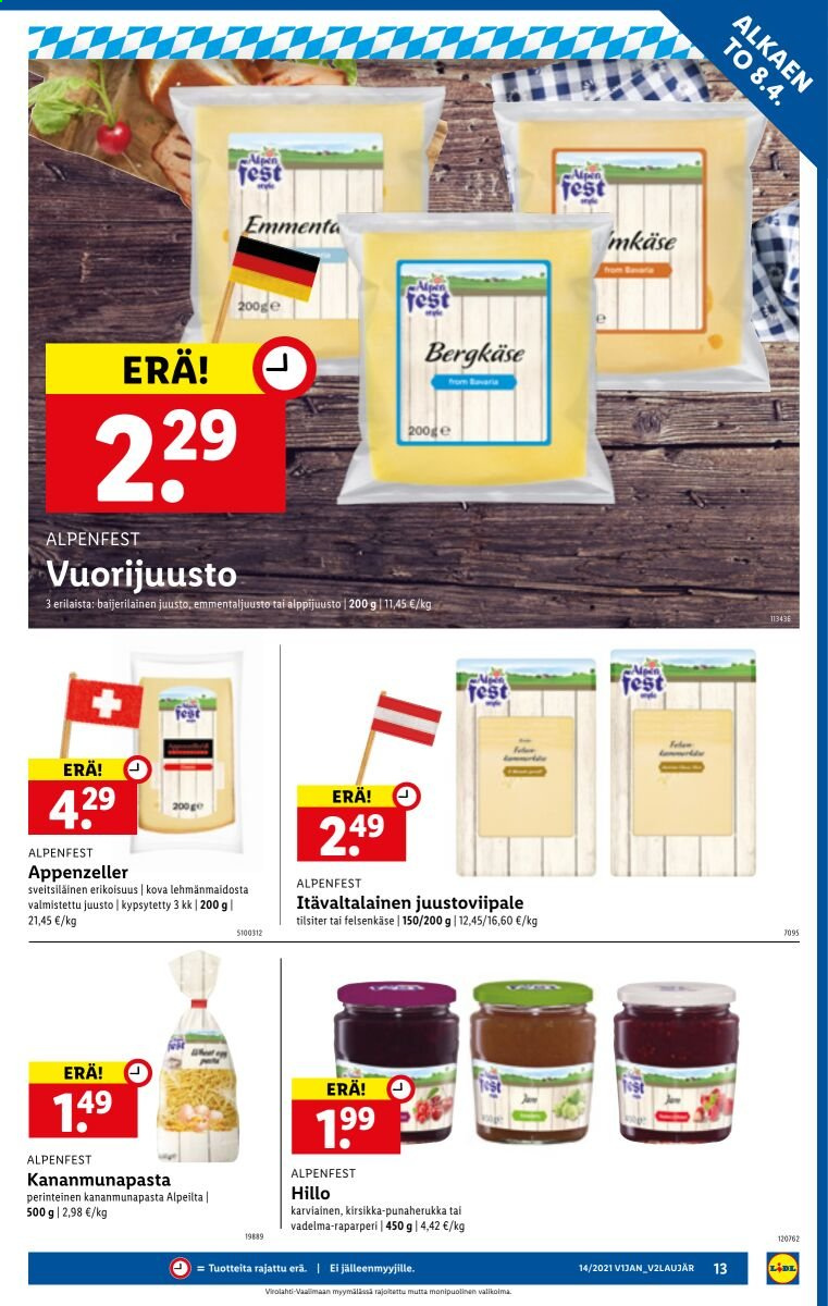 Lidl tarjoukset - 08.04.2021 - 14.04.2021. Sivu 13