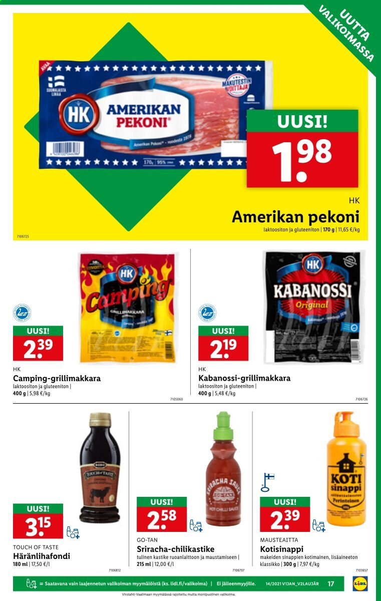 Lidl tarjoukset - 08.04.2021 - 14.04.2021. Sivu 17
