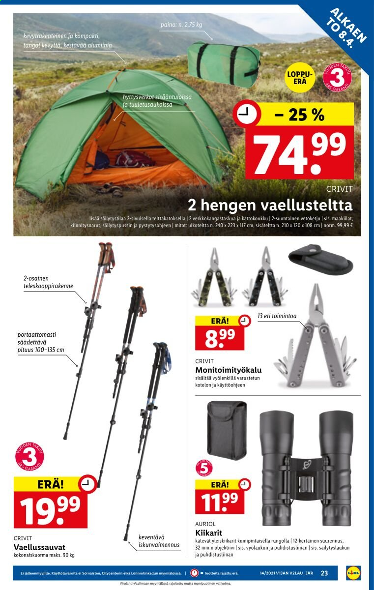Lidl tarjoukset - 08.04.2021 - 14.04.2021. Sivu 23