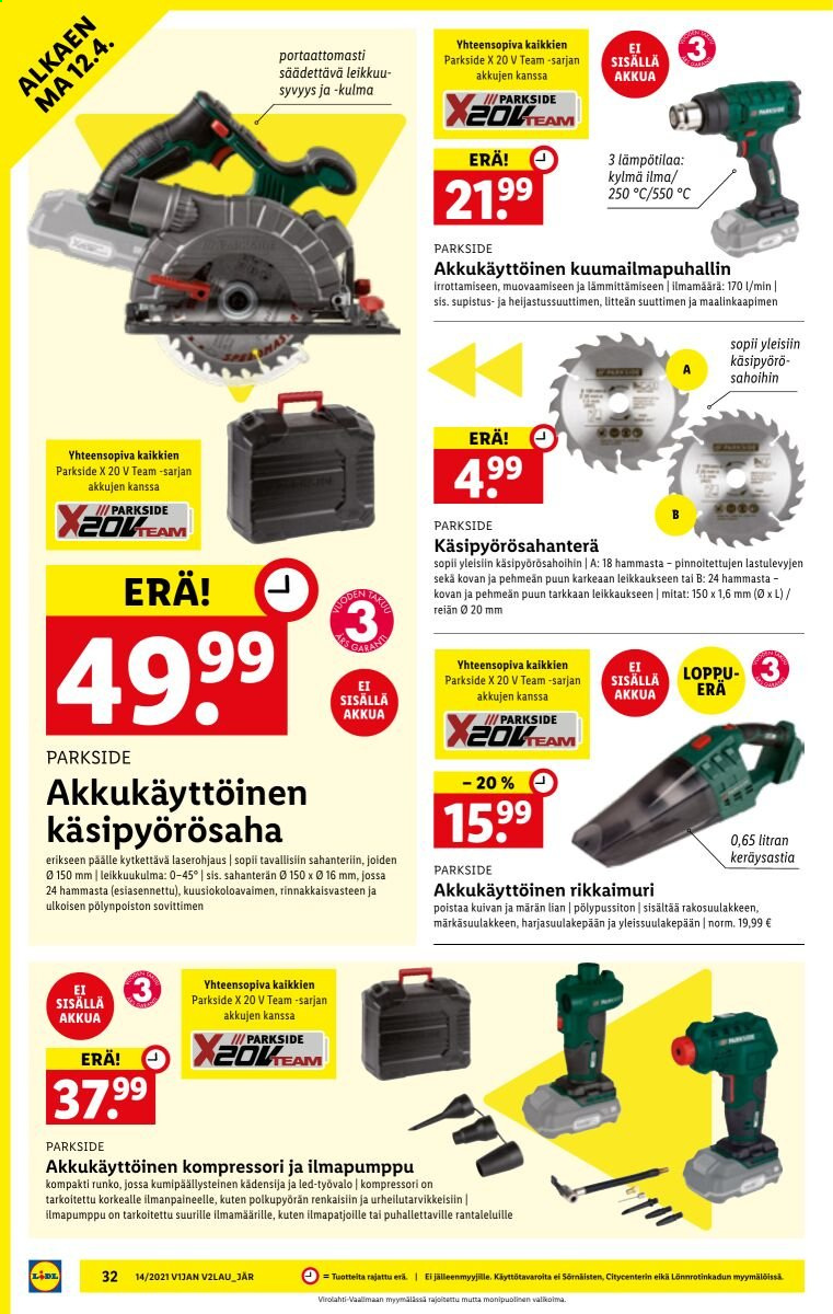 Lidl tarjoukset - 08.04.2021 - 14.04.2021. Sivu 32