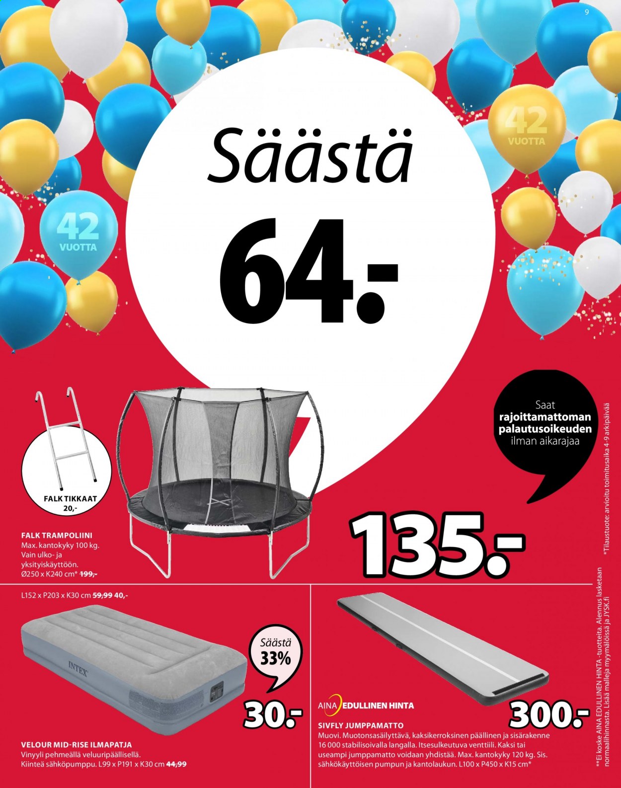 JYSK tarjoukset - 05.04.2021 - 18.04.2021. Sivu 9