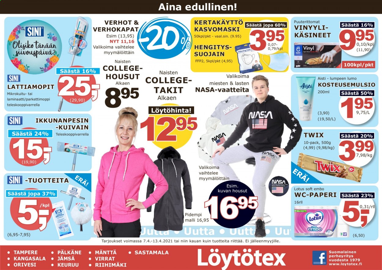 Löytötex tarjoukset - 07.04.2021 - 13.04.2021. Sivu 1