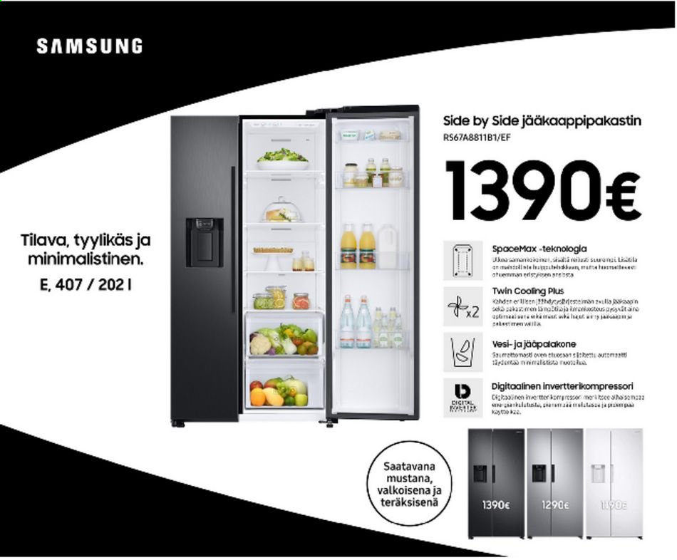thumbnail - Veikon Kone tarjoukset  - 05.04.2021 - 11.04.2021 - Tarjoustuotteet - Samsung, jääkaappipakastin. Sivu 26.