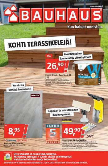 Bauhaus tarjoukset  - 07.04.2021 - 20.04.2021.