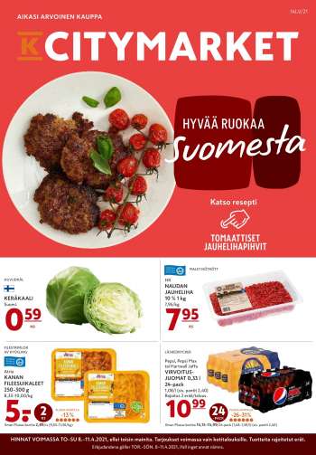 K-citymarket tarjoukset  - 08.04.2021 - 11.04.2021.