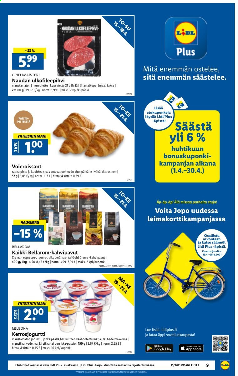 Lidl tarjoukset - 15.04.2021 - 21.04.2021. Sivu 9